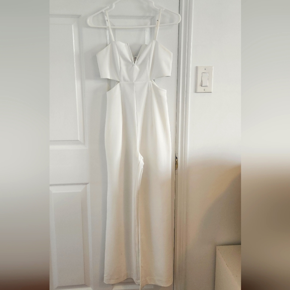 White Forever 21 Wide Pant Romper